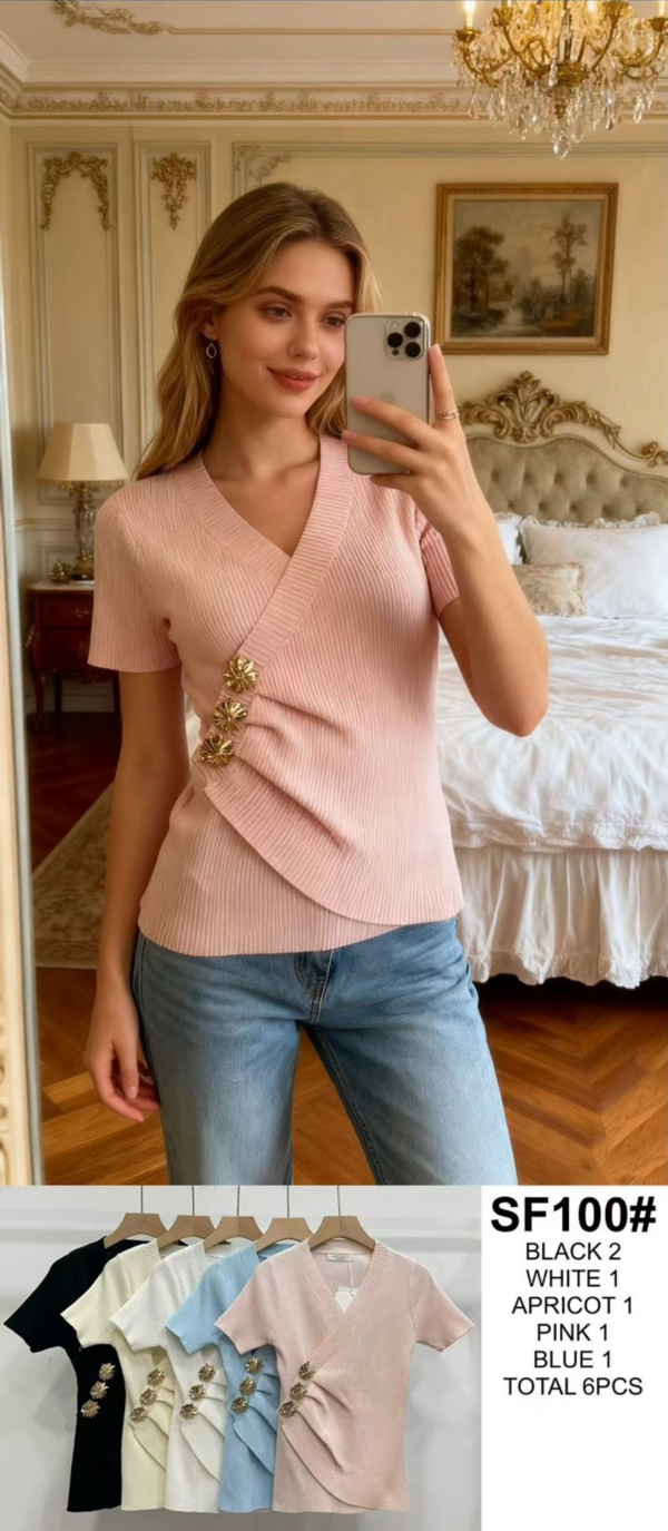 Bluzki damskie Roz Standard, Mix kolor Paczka 12 szt